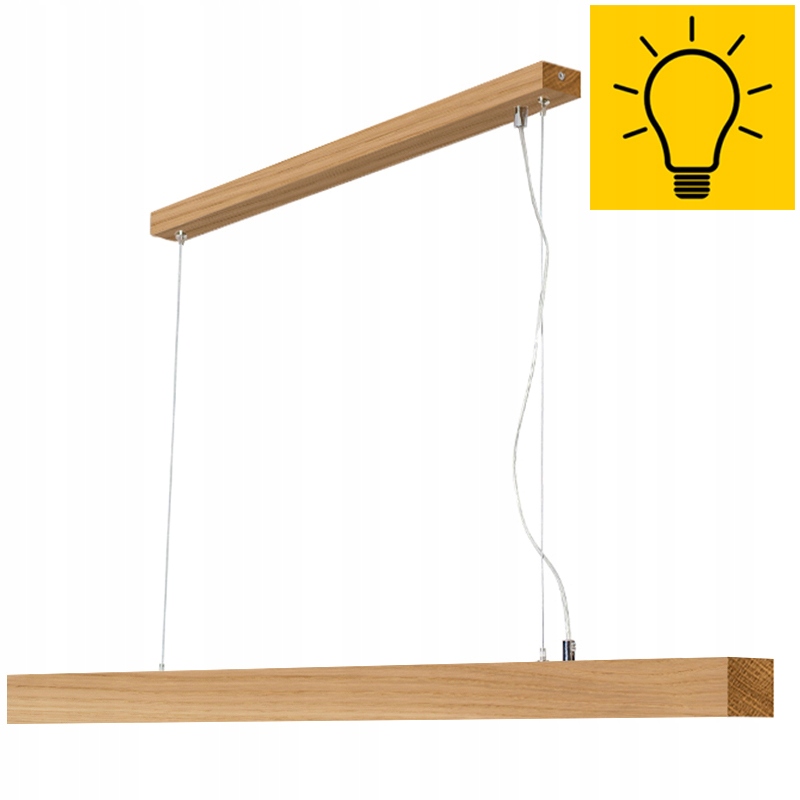 Závěsná Led stropní lampa Dub Slim 120CM Obývací pokoj Loft Nad stůl 50W 3000K