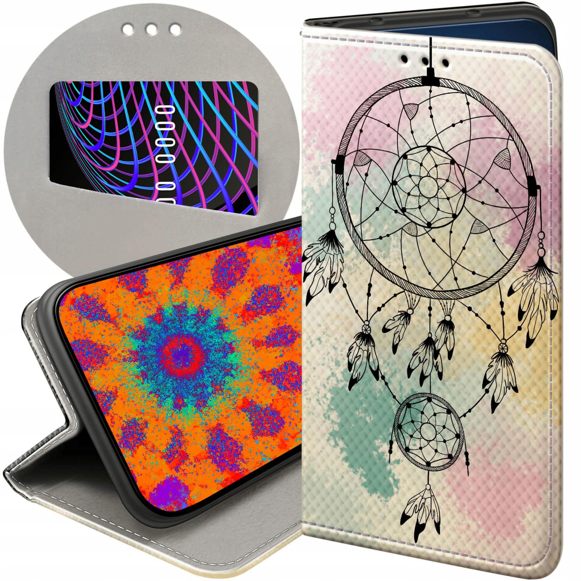 Etui Z Klapką Do Huawei P8 P9 Lite 2017 Boho Łapacz Snów Pióra Case