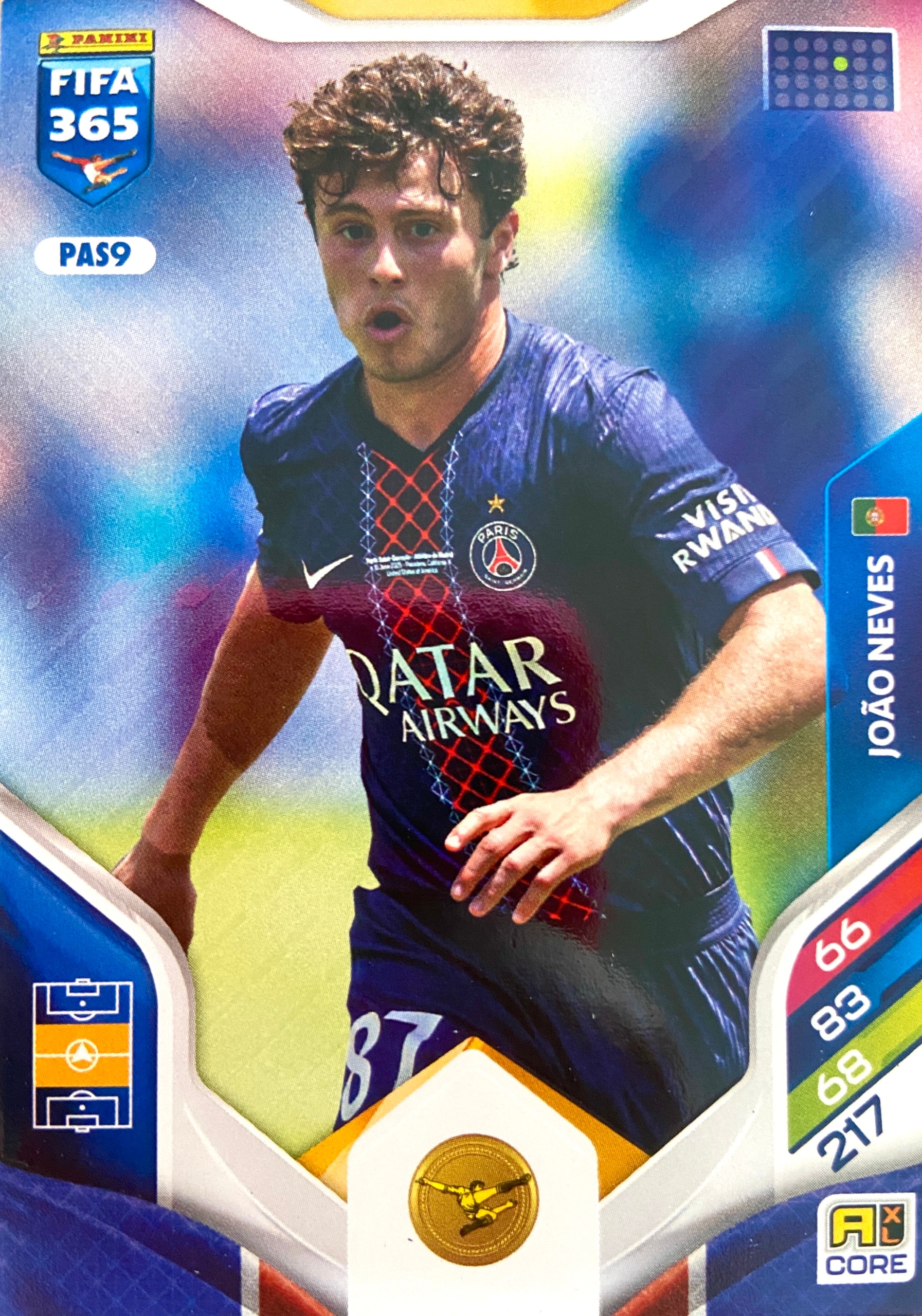 Panini Fifa 365 2026 Core Team Mate PAS9 Joao Neves Psg