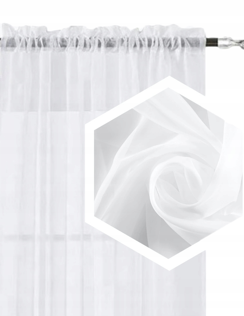 FIRANY GOTOWE ZASŁONA WOAL 140x250 NA TAŚMIE