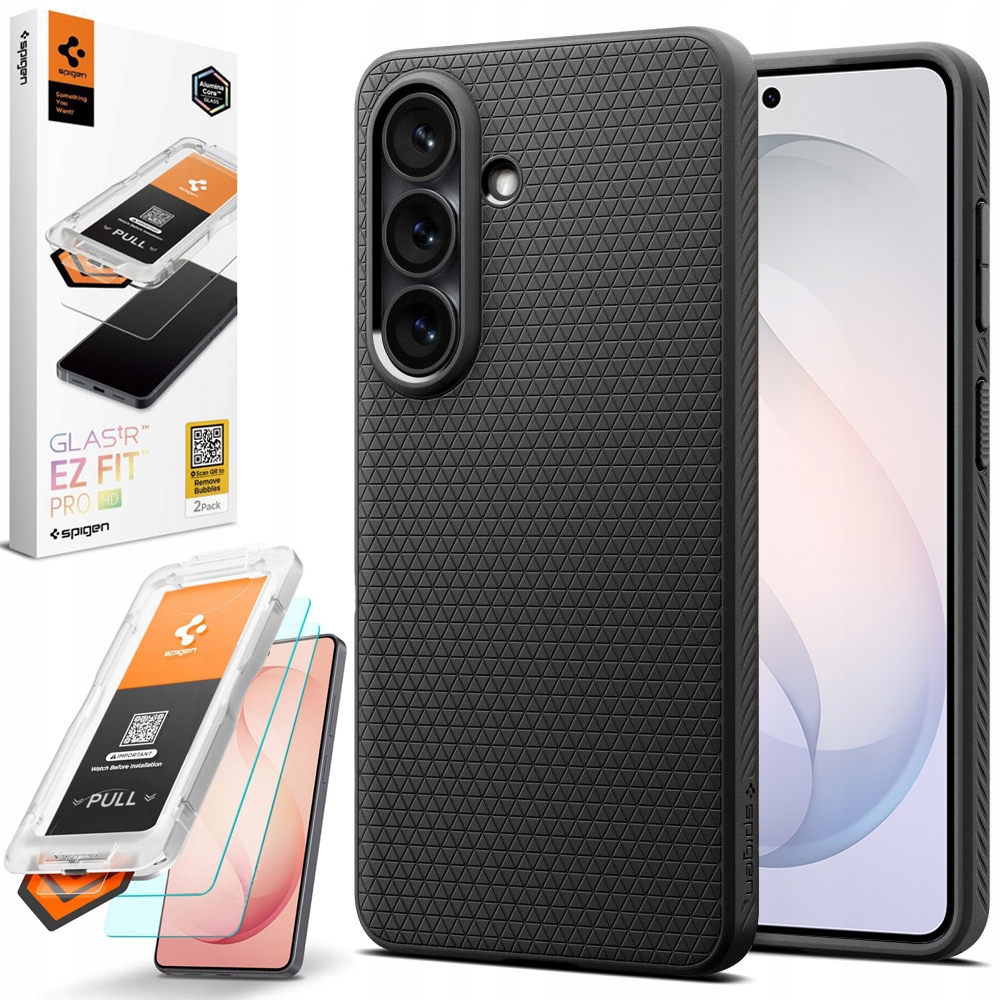 Spigen: Pouzdro černé 2x Sklo pro Samsung Galaxy S26