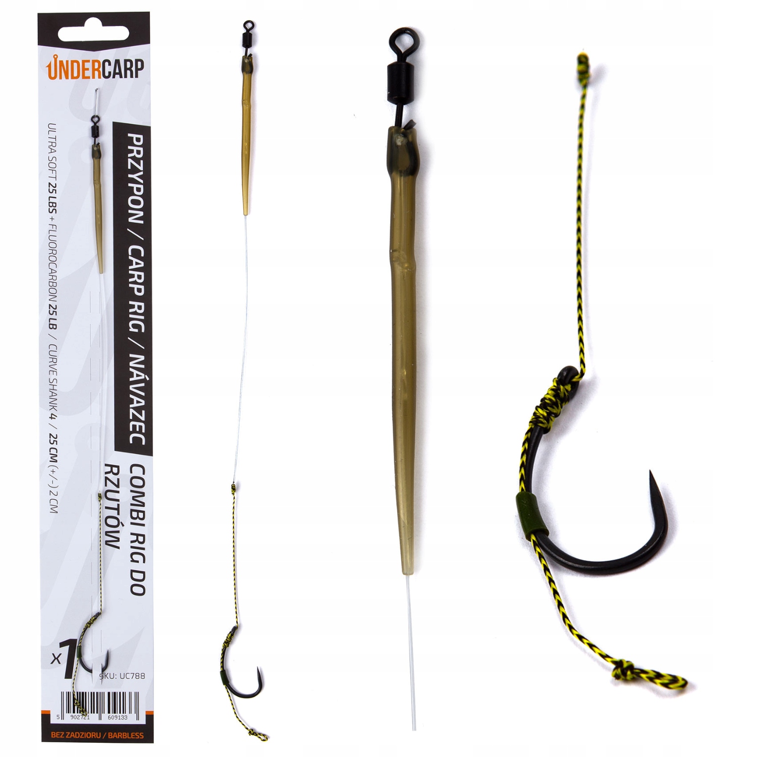 Undercarp Przypon karpiowy Combi Rig do rzutów Bezzadziorowy roz. 4 UC789