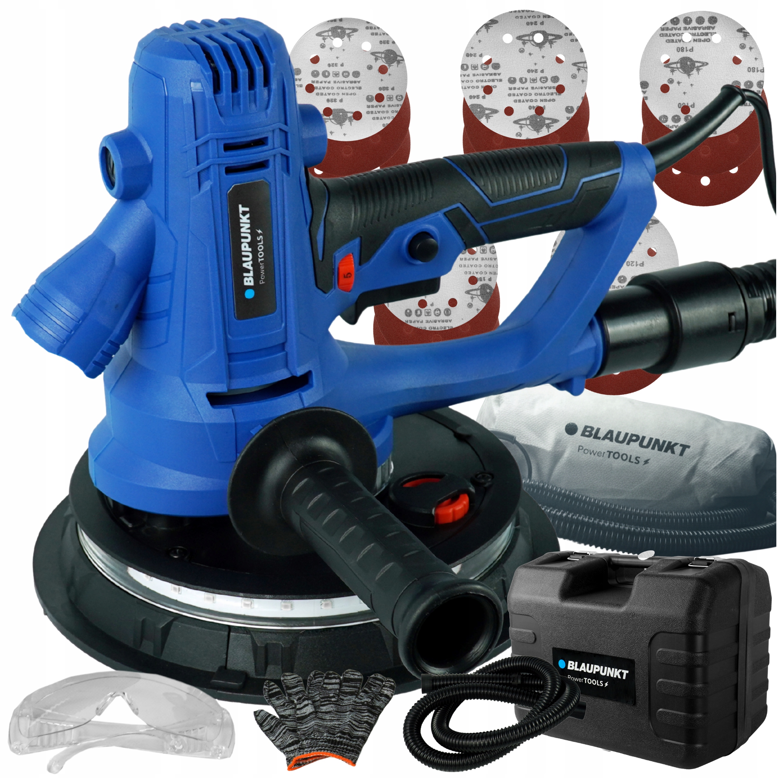 Szlifierka Gips Tynk Gładź Tynkowa 180 mm Led Papier 2300 obr Blaupunkt