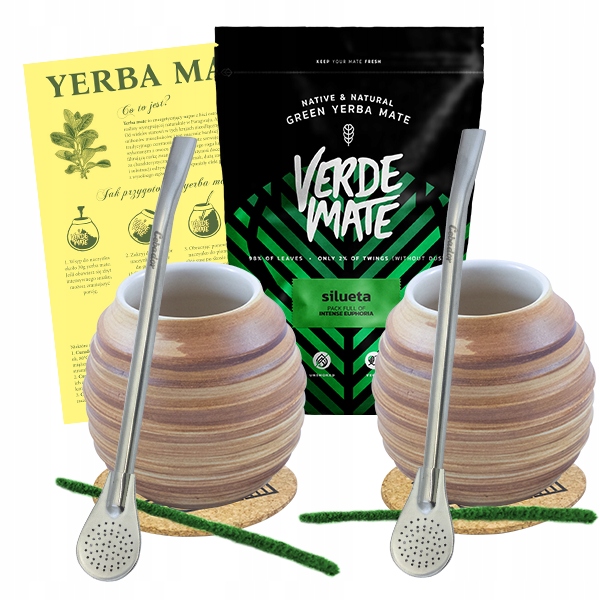 Levně Sada Yerba Mate Verde Mate tykva a bombilla 500 g 0,5 kg Pro Dva