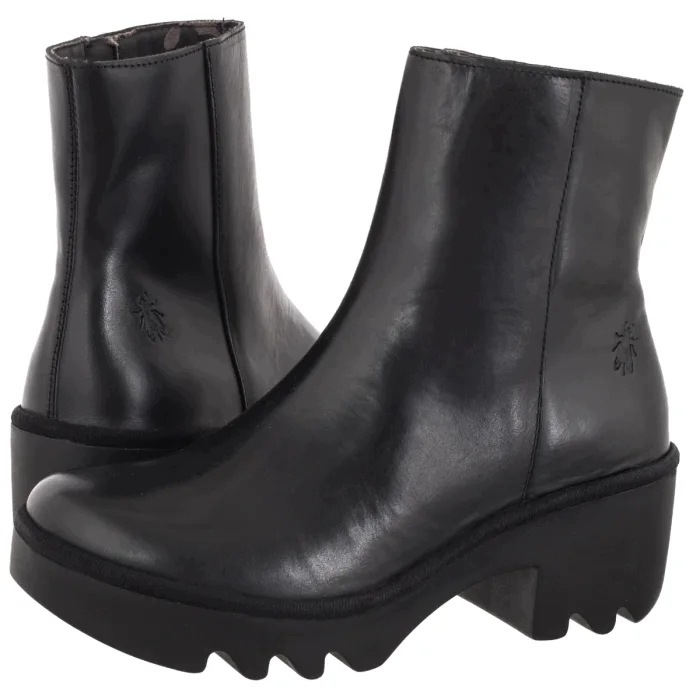Dámské boty Kotníkové Boty Fly London Toor Rug Black P501513001 Černé