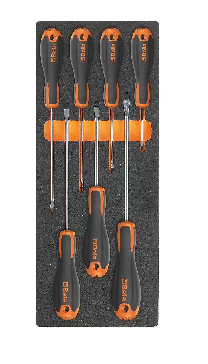 Zestaw 7 wkrętaków płaskich beta evox w miękkim wkładzie profilowanym