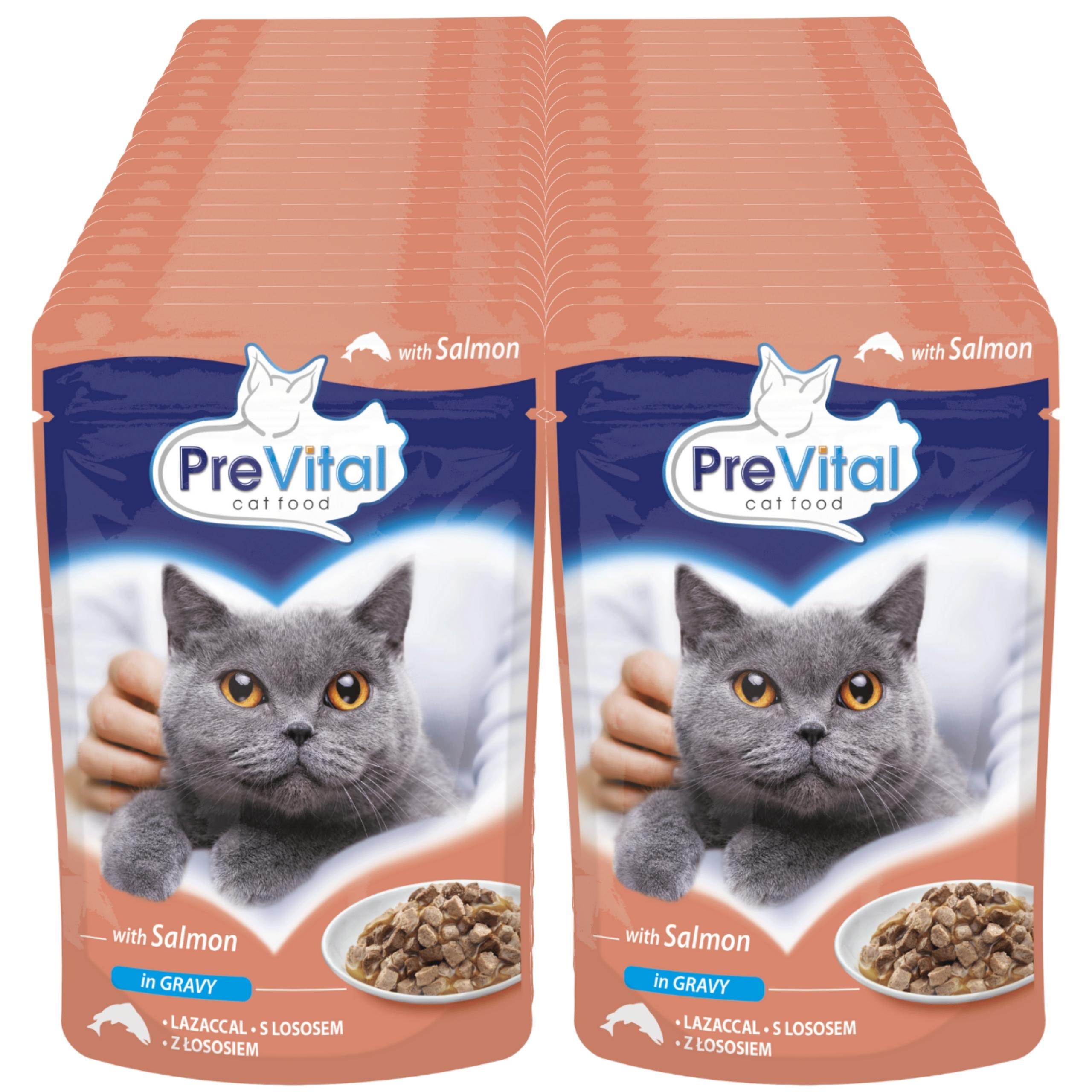 Levně Prevital Mokré Krmivo Pro Kočky 48 X 100G S Lososem