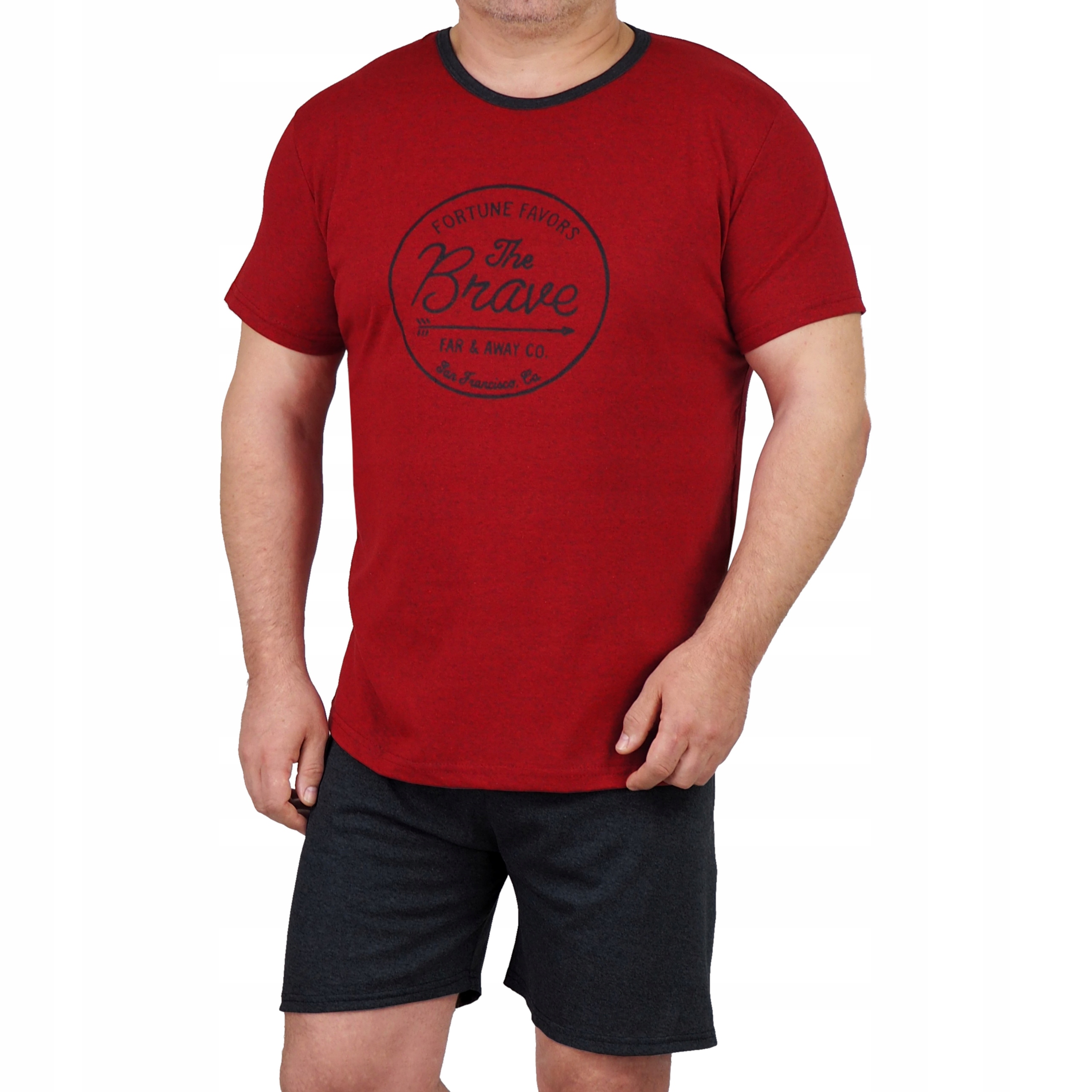 

Piżama Męska T-shirt + krótkie spodenki szorty XL