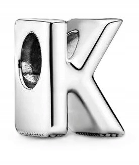 Charms Pandora 797465 Abeceda písmeno K Stříbrná, Originální