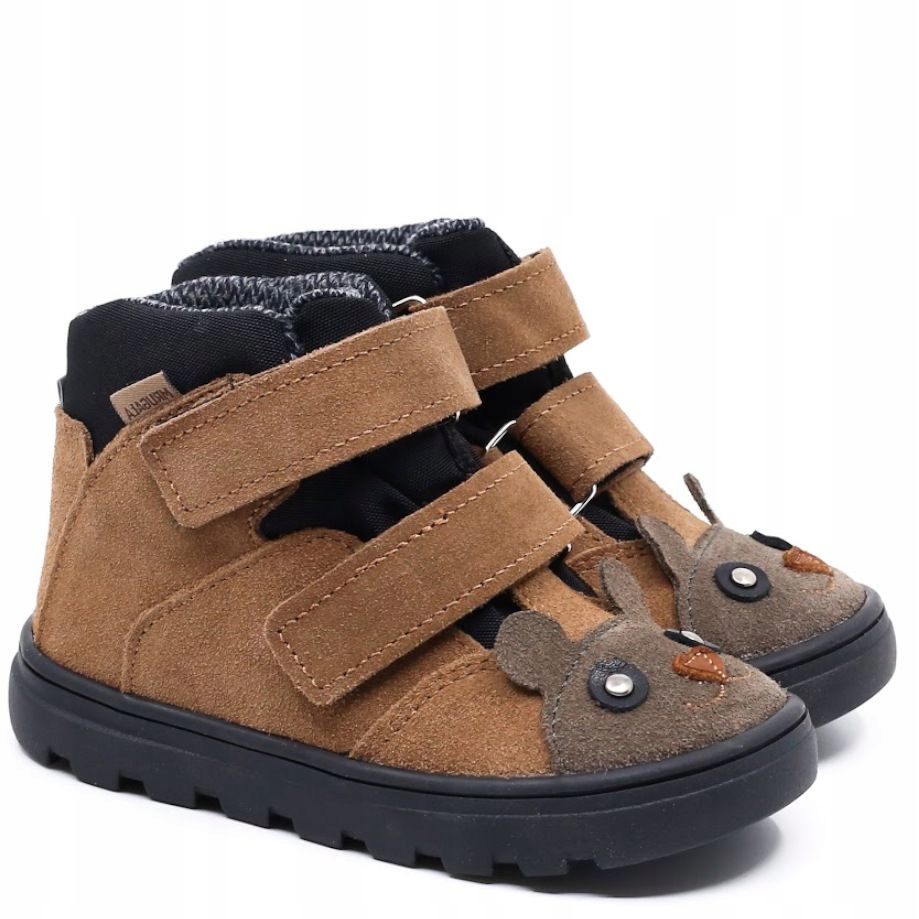 Mrugała Andy Bear Karmel 6280 dziecięce buty trzewiki ocieplane z misiem 30