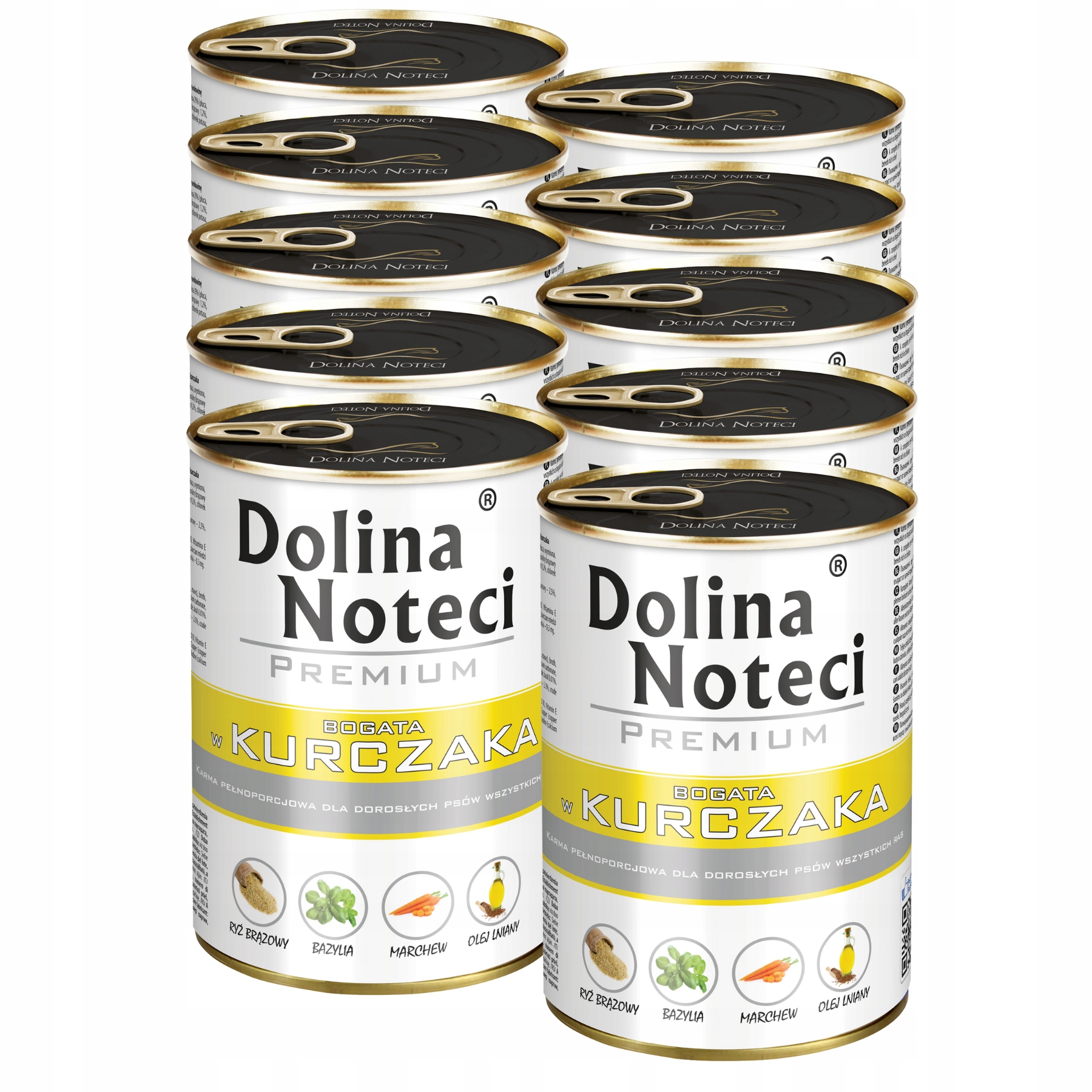 Levně Dolina Noteci Premium Krmivo mokré pro psa konzerva Set 10x400g Kuře