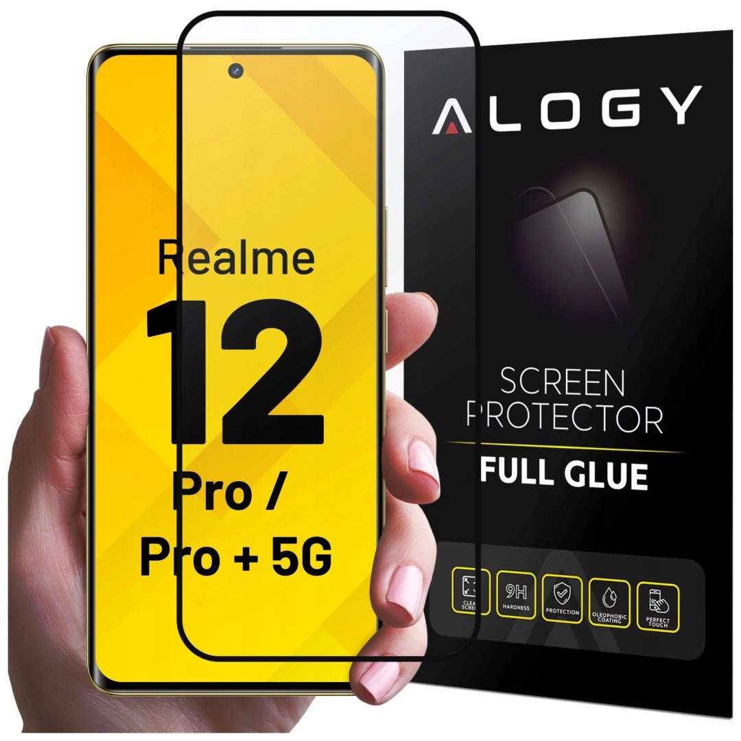 Szkło hartowane na ekran do etui Alogy Full Glue case friendly do Realme 12