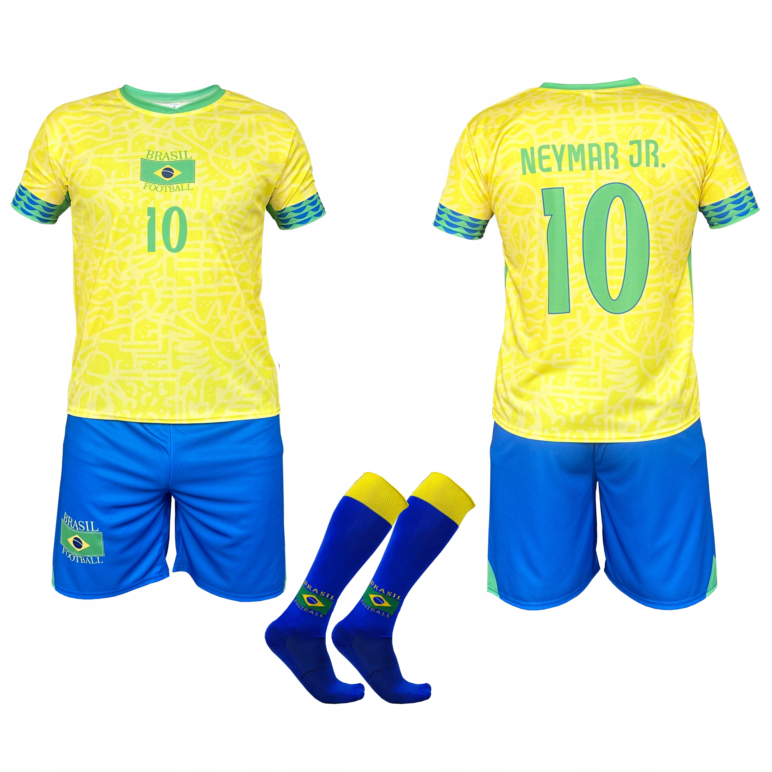 Strój piłkarski z getrami Neymar Brazylia S