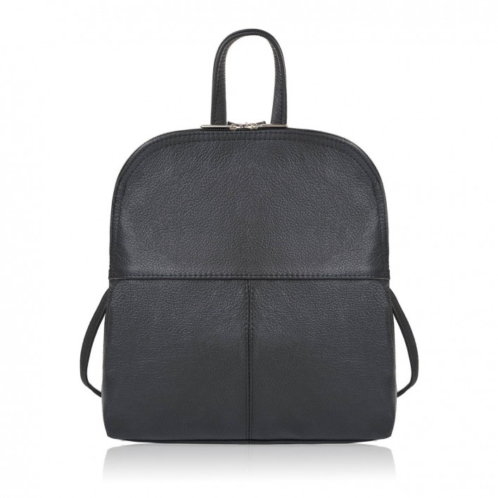 Batoh dámský kožený černý malý klasický batoh Abruzzo
