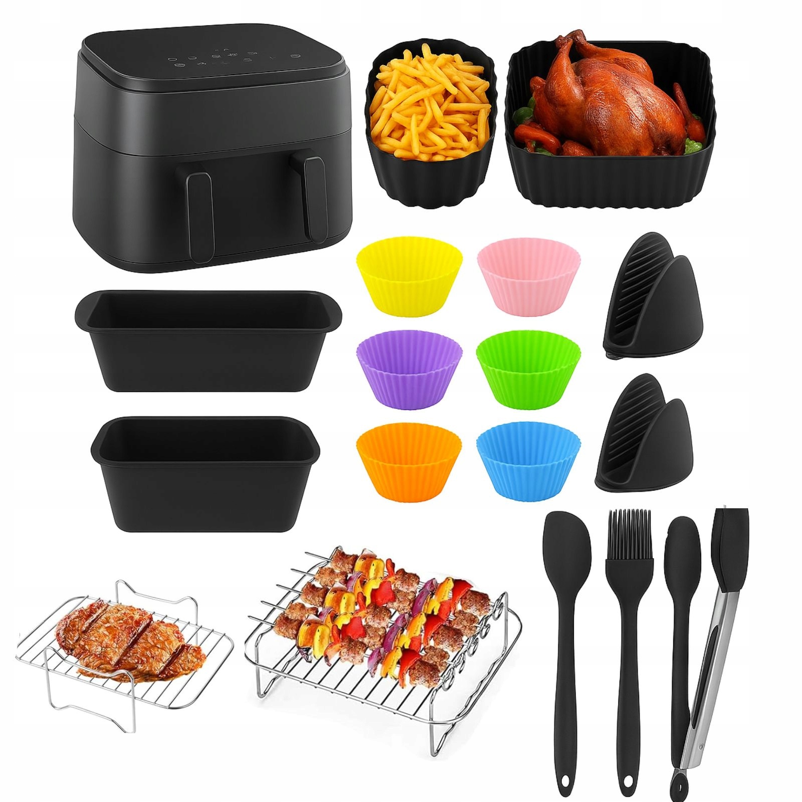 Akcesoria Pro Philips Airfryer Dual Basket – Rošty, Formy, Doplňky