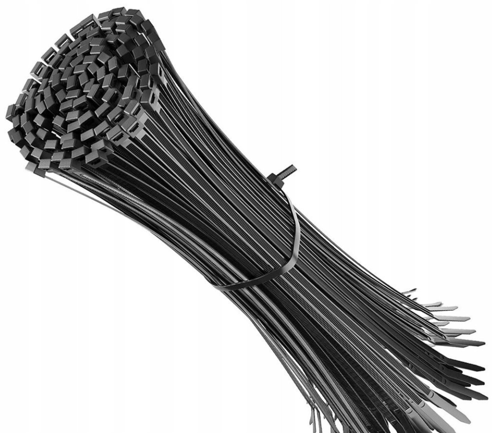 Mocne Opaski Zaciskowe Kablowe Trytki Czarne 2,5x120 100szt