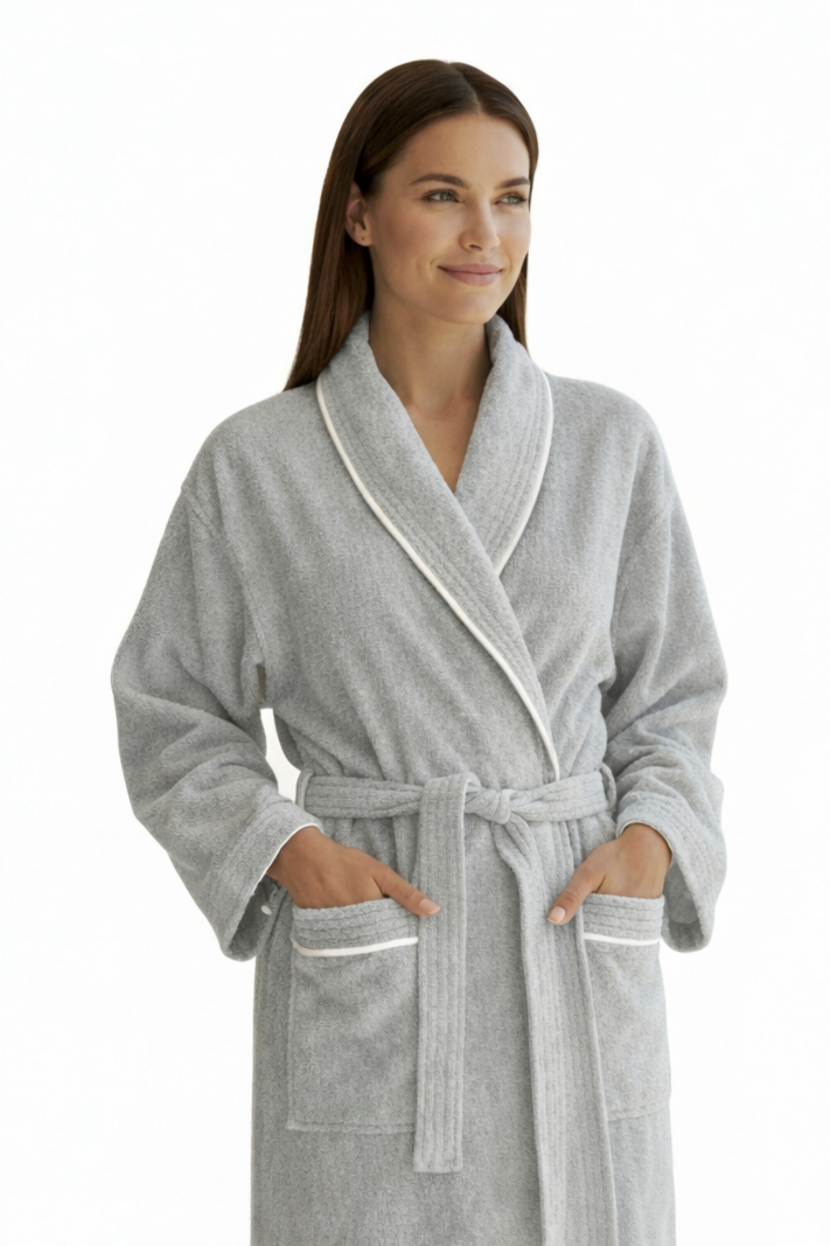 Dámský župan Froté Velluto velikost XXL šedý, 100% Bavlna, Hotel Spa