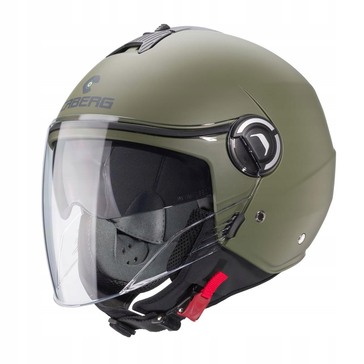 Caberg Otvorená Prilba Jet S Blendou Model Riviera V4X Farba Zelená Matná MILI