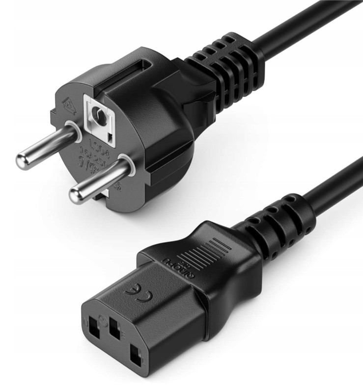 Kabel Przewód Zasilający C13 do Komputera Pc Atx 3M Długi Wytrzymały