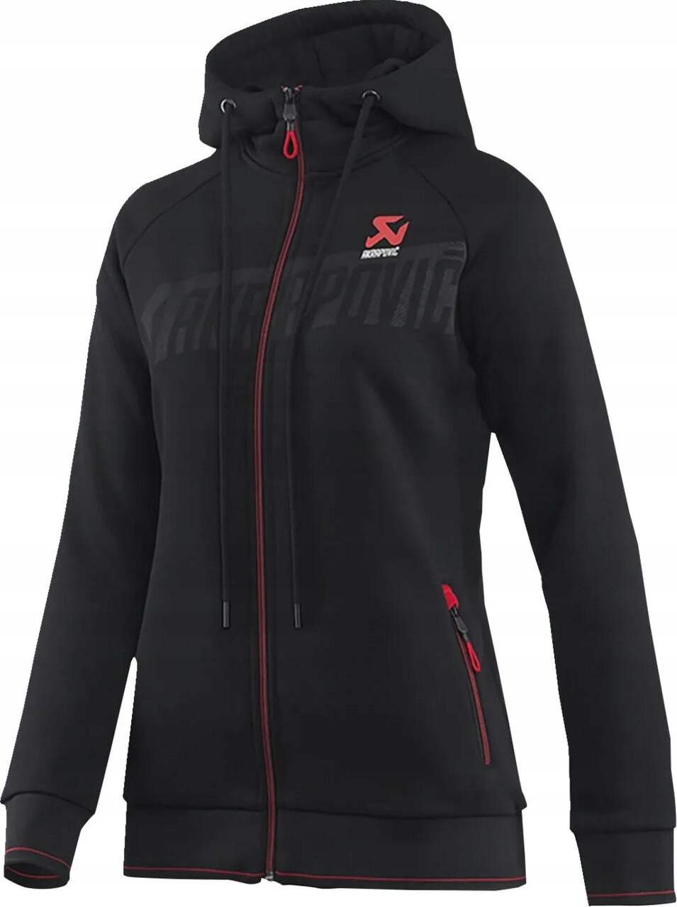 Mikina Dámská Akrapovic Women's Corpo s kapucí a zipem černá L
