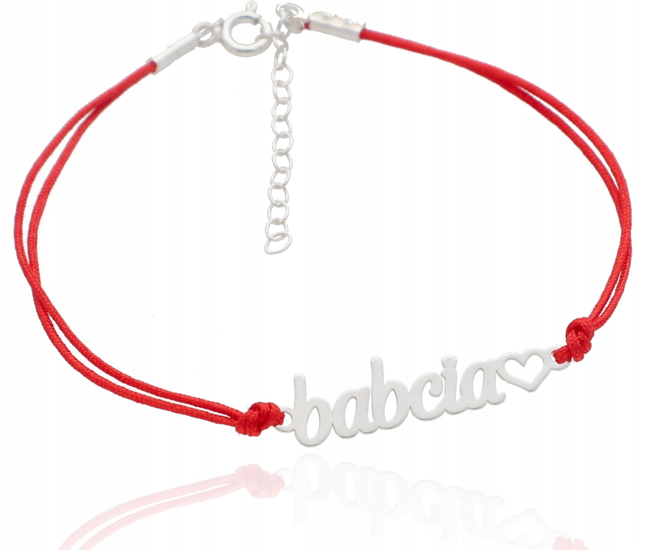 Stříbrný provázkový náramek pro babičku stříbro 925 Babička Den Babiček 17 cm