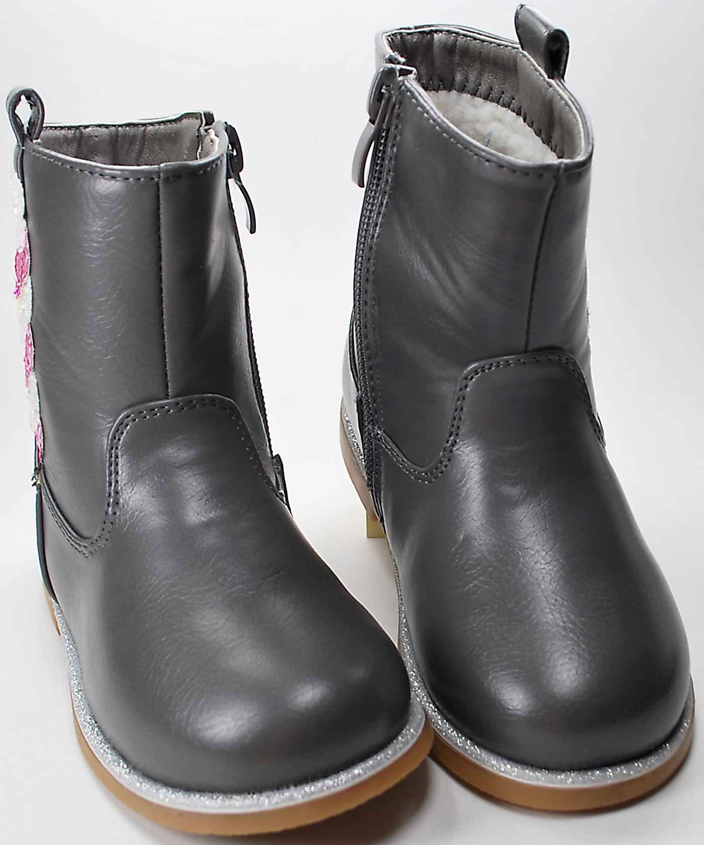 SZARE OCIEPLANE futrem BOTKI KOZAKI na zamek r 25 Marka Inna marka