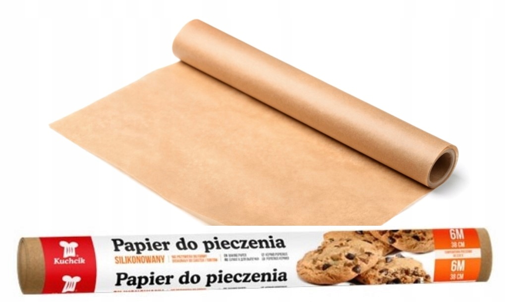 Papier do pieczenia KUCHCIK silikonowany 38cm 6m