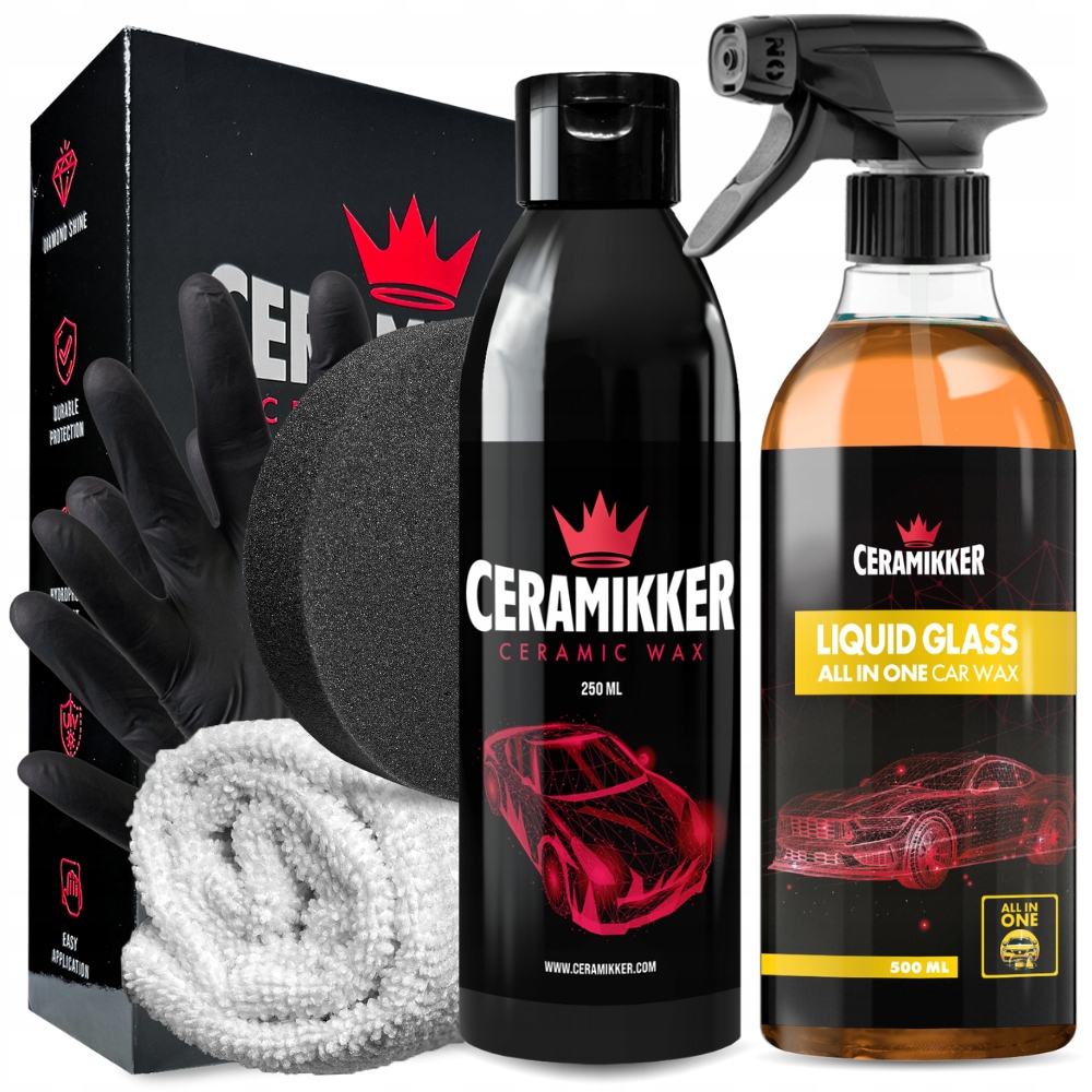 Tekuté Sklo Liquid Glass keramický automobilový vosk Ceramic Wax, sada