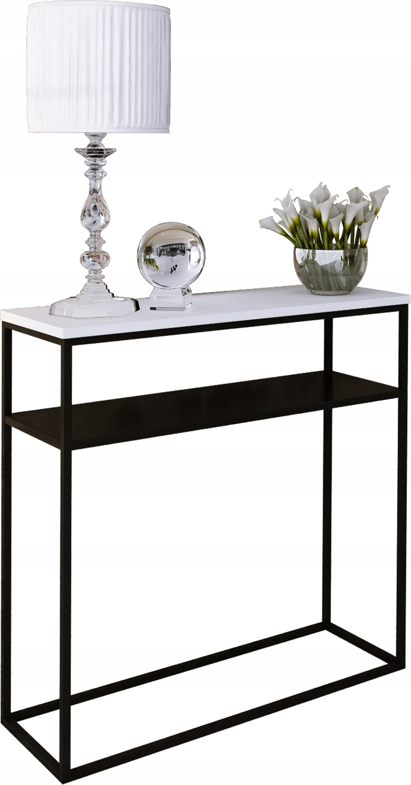 

Nowoczesna Konsola Podwójna Przedpokój Loft Czarny