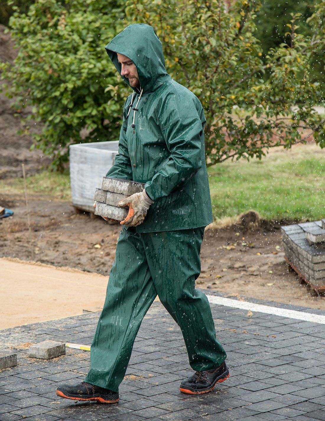 UBRANIE PRZECIWDESZCZOWE WODOODPORNE OGRODNICZKI + KURTKA PROS 101/001 62 Marka Pros