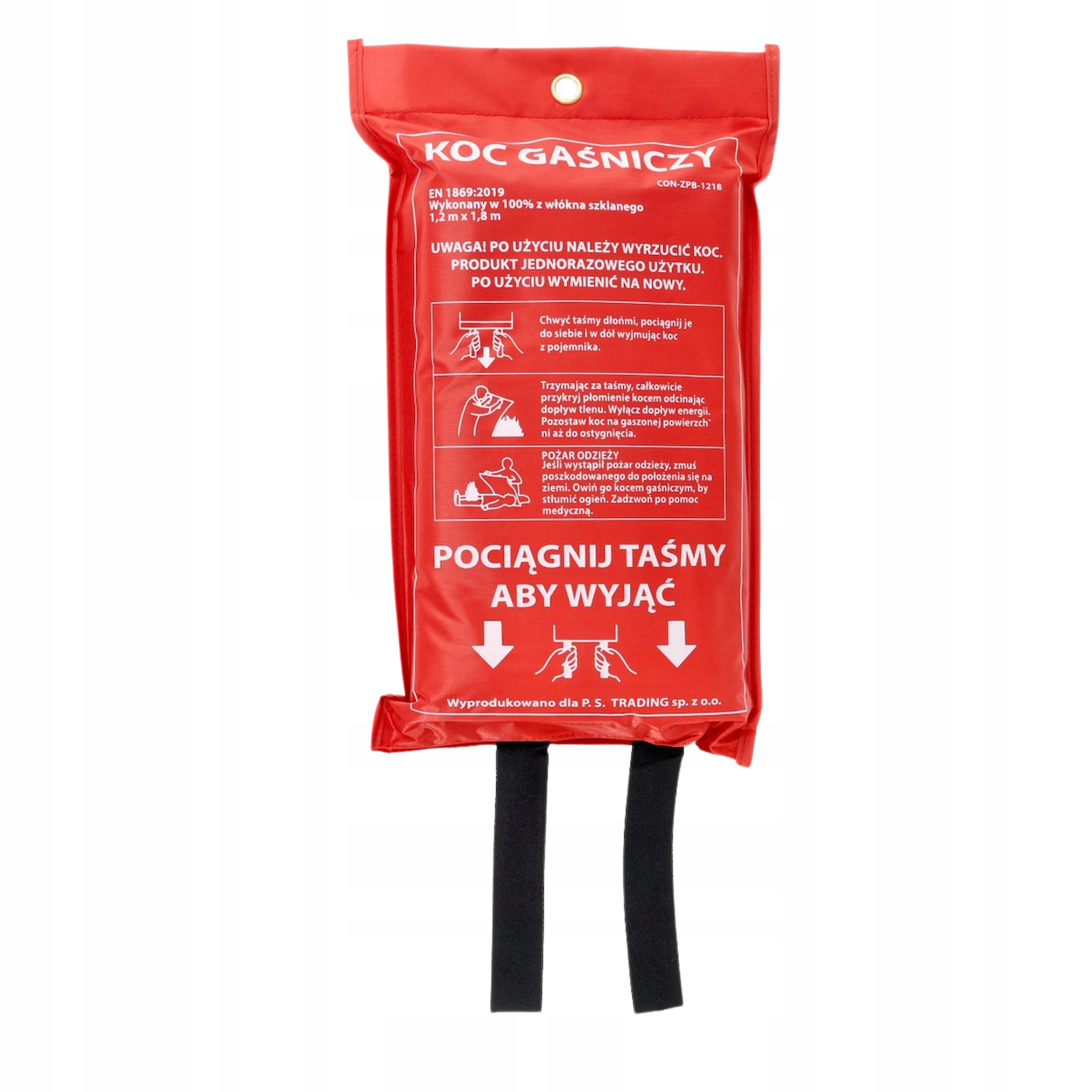 KOC GAŚNICZY SZKLANY 120x180CM PRZECIWPOŻAROWY Z WŁÓKNA SZKLANEGO