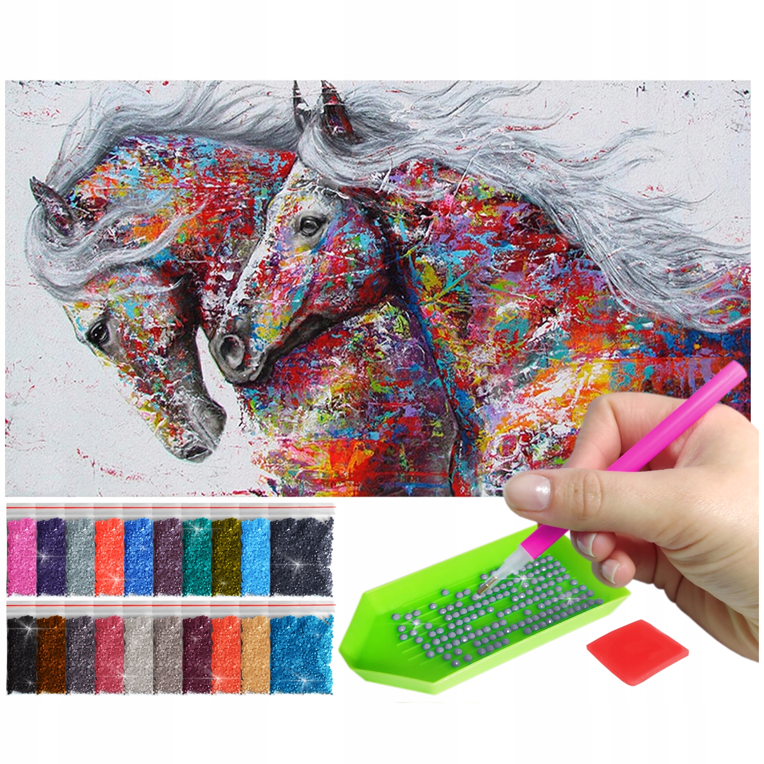 Výšivka Diamond Painting 5D B.duží 40x80cm