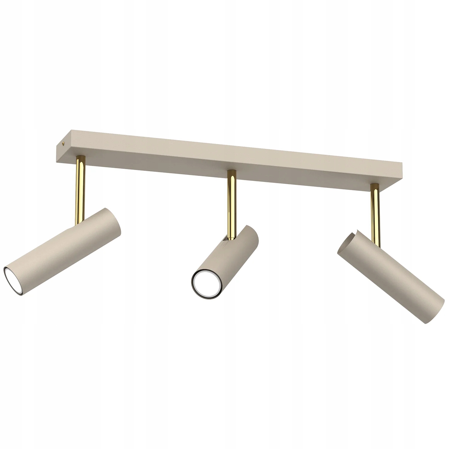 Stropní svítidlo béžová zlatá 3 reflektory trubka podlouhlá 60 cm Luminex