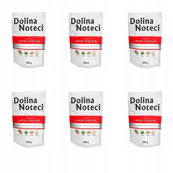 Levně Krmivo pro psy Dolina Noteci hovězí maso 500 g 6 Ks