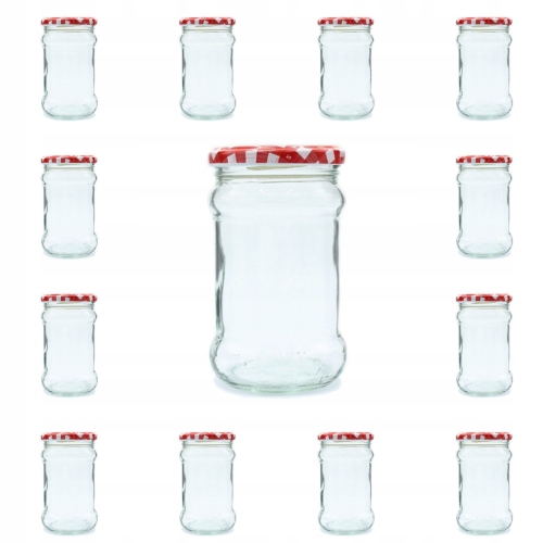 

Słoiki na przetwory 315 ml komplet 12 szt+zakrętki