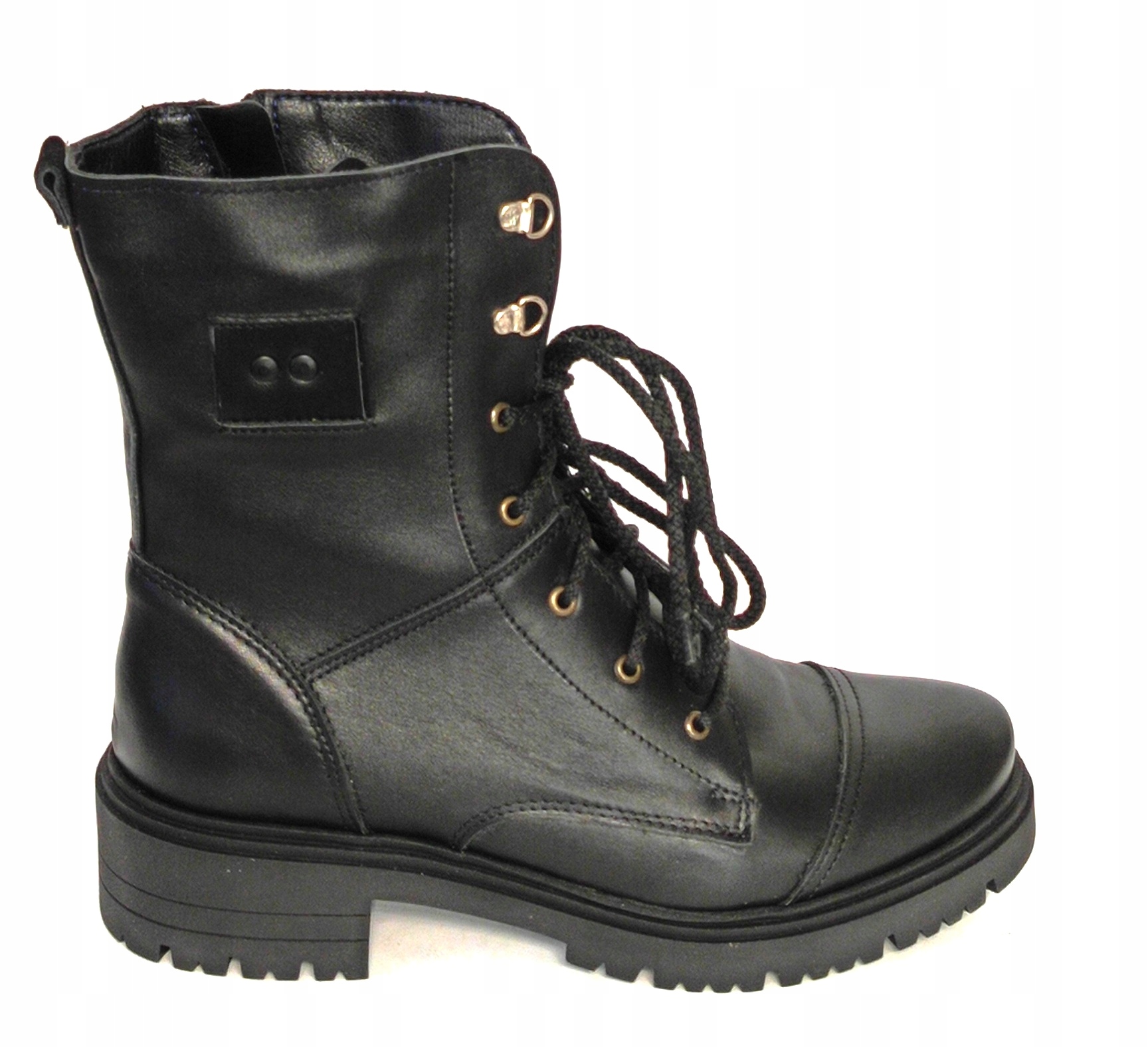 K-3285 SZNUROWANE OFICERKI GLANY TRZEWIKI SKÓRA NATURALNA PRODUKT POLSKI 39 Marka bez marki