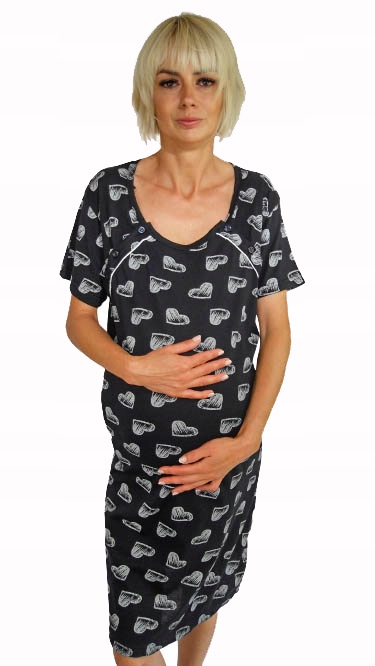 ZESTAW KOSZULA I SZLAFROK DO SZPITALA PORODU XL Rękaw inny