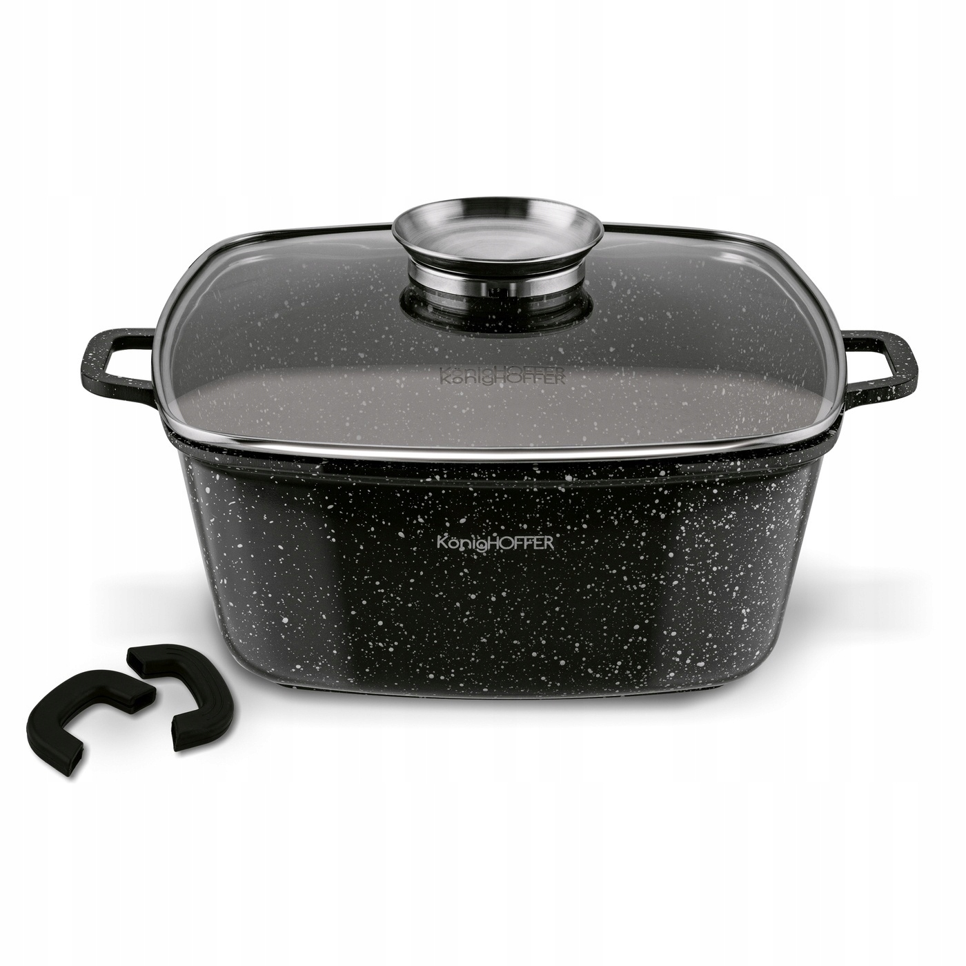 Garnek Ceramiczny Kwadratowy Z Pokrywką Konighoffer Kingstone 28 CM 7 L