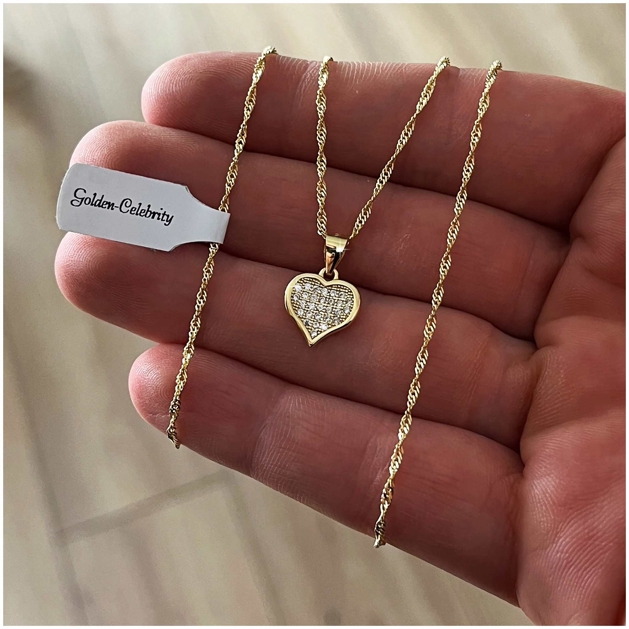 ZŁOTY NASZYJNJIK SERCE ŁAŃCUSZEK+ZAWIESZKA SREBRO 925 + ZŁOTO 585 DLA NIEJ Stan opakowania oryginalne