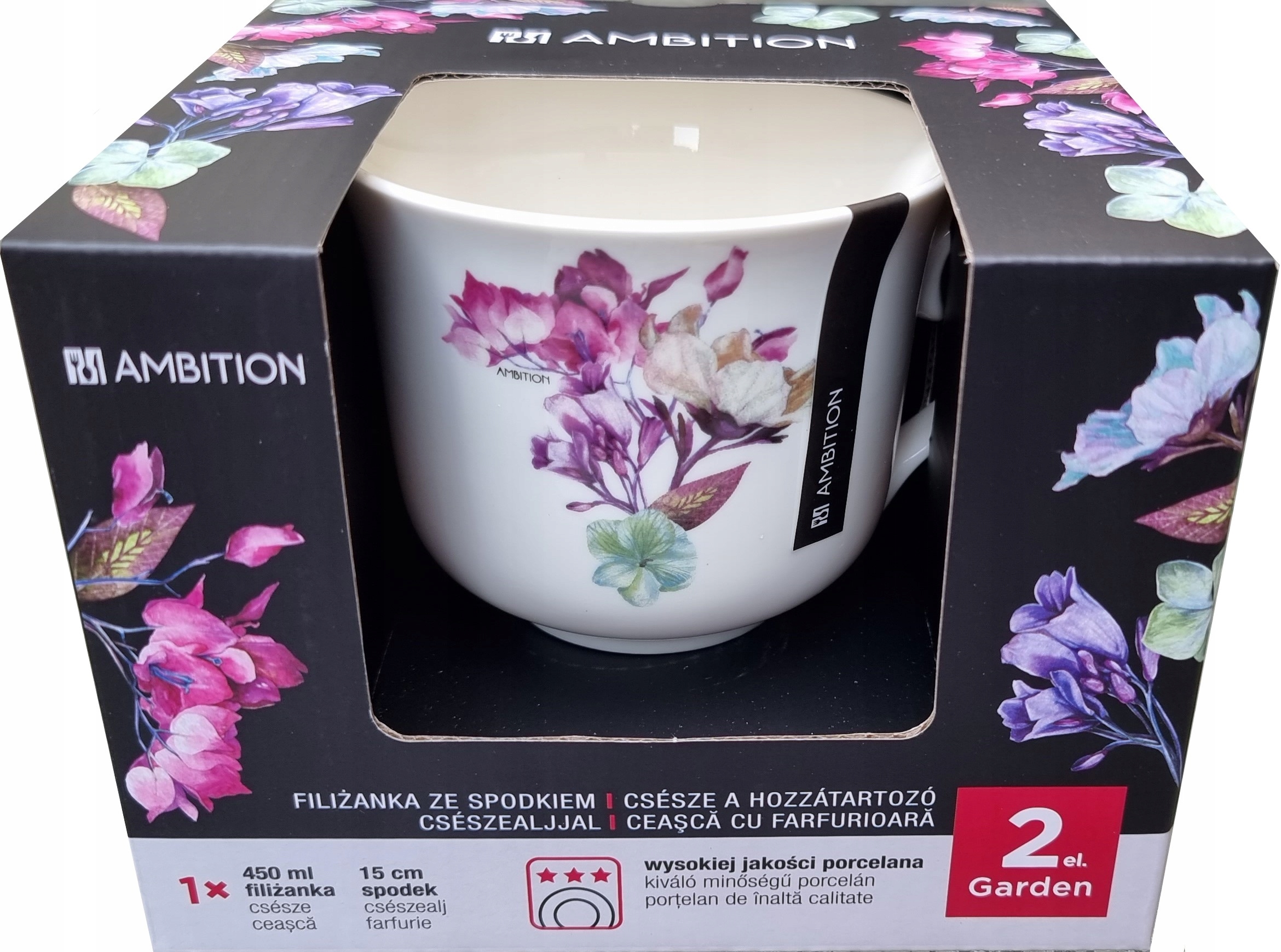 

Ambition Garden Duża Filiżanka Ze Spodkiem 450 ML