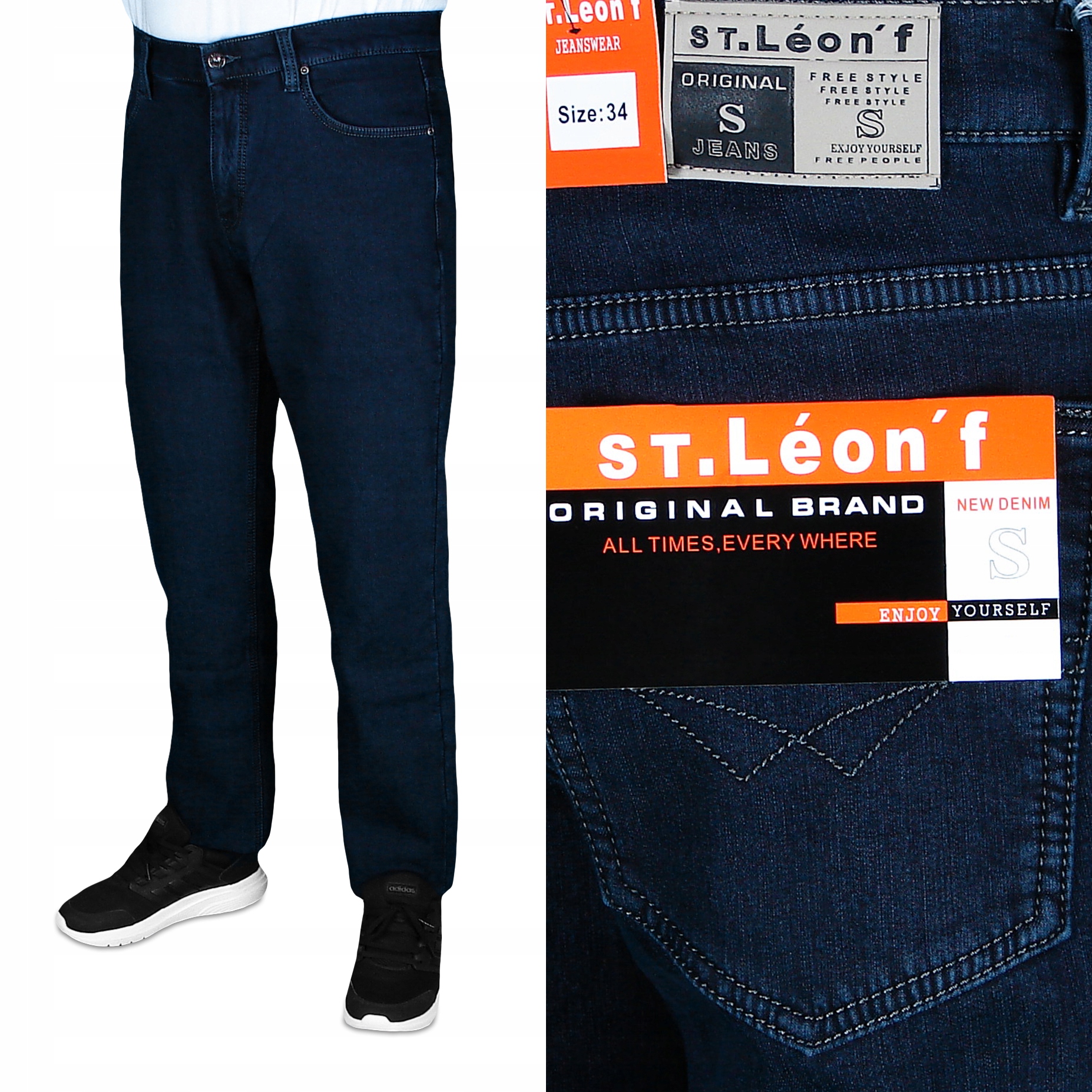 SPODNIE MĘSKIE JEANS OCIEPLANE W33 L30 86-88 cm • Cena, Opinie