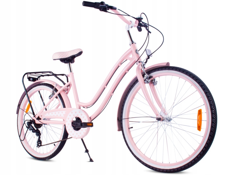 Rower młodzieżowy Sun Baby Heart Bike 24 cale dla dziewczynki Różowy