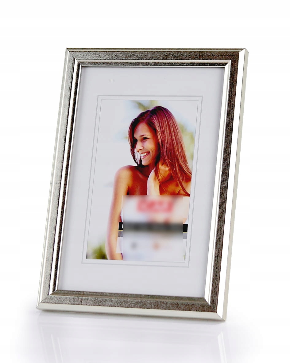 

Ramka na zdjęcia drewniana 10X15 srebrna drwa f