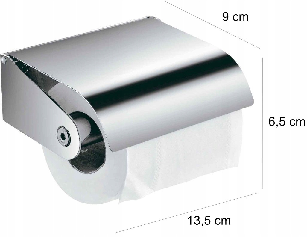 Uchwyt wieszak na papier toaletowy ścienny chrom Kolor chrom