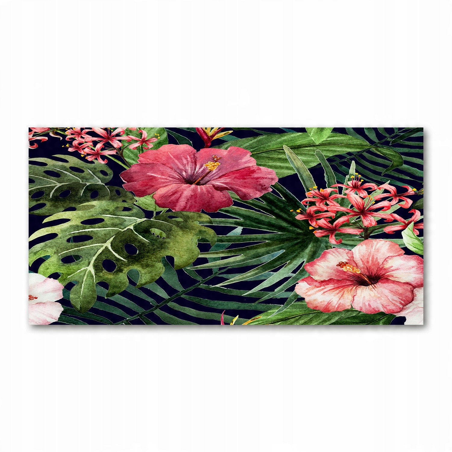 

Foto obraz szkło akryl Tropikalne kwiaty 120X60 cm