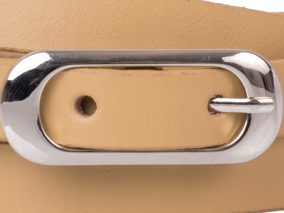 Damski SKÓRZANY pasek 1,5cm Żółty |100obw Cechy dodatkowe brak