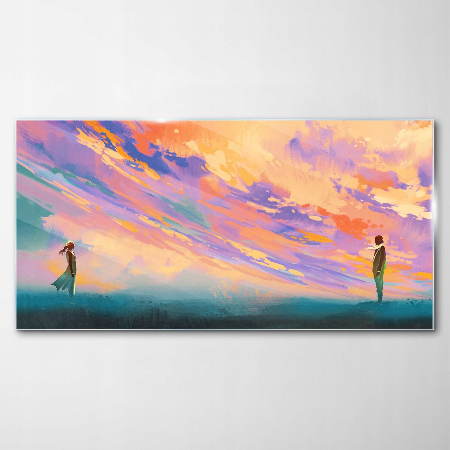 

Obraz Szklany Dekor Krajobraz Ludzie Chmury 100x50