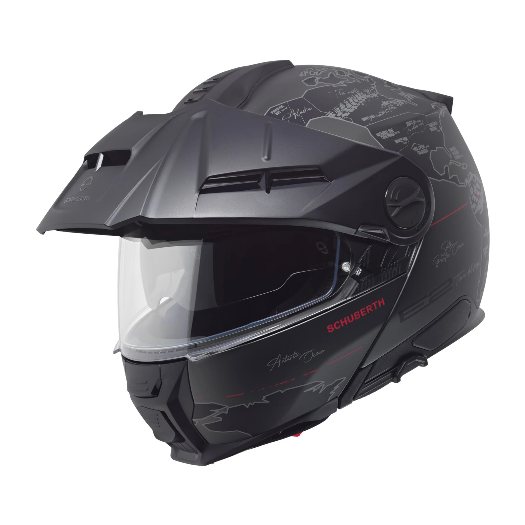 Čeľusťová Prilba Schuberth E2 Atlas Anthracite Adventure Daszek Blenda veľ. M