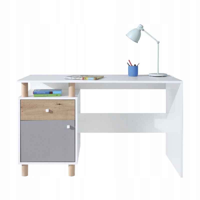 Biurko system ARO 9 biały artisan szary