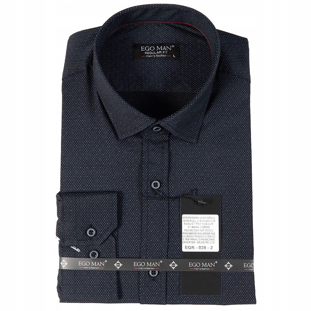 Ego Man košile pánská EGR-028-2 regular fit 3XL tmavě modrá